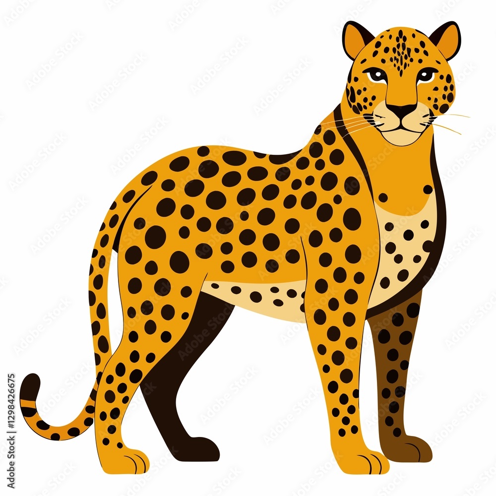 Leopard cartoon isolated on white background Leopard cartoon isolated on white background