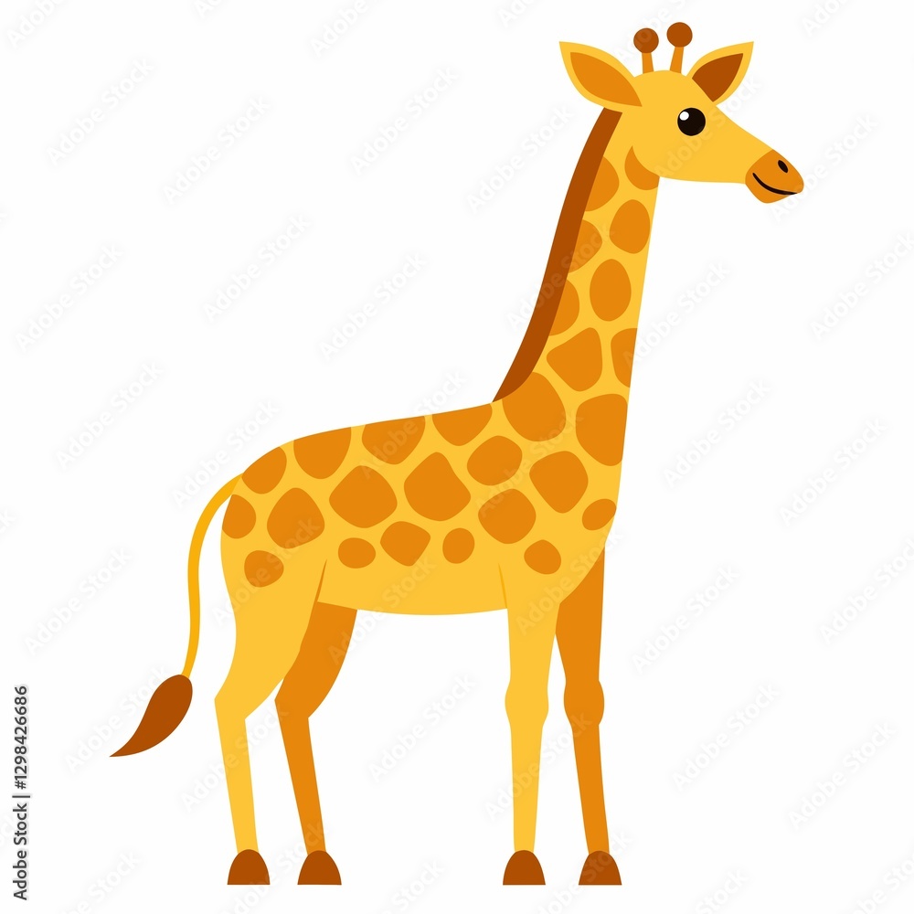 Vector giraffe isolated on white background Vector giraffe isolated on white background