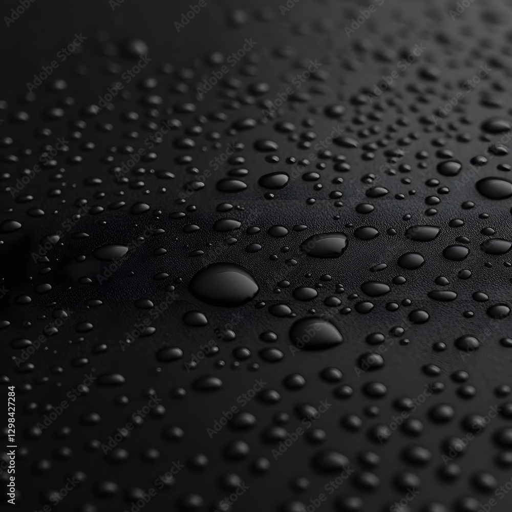 Abstract Black Surface Water Droplets Texture Background Abstract Black Surface Water Droplets Texture Background