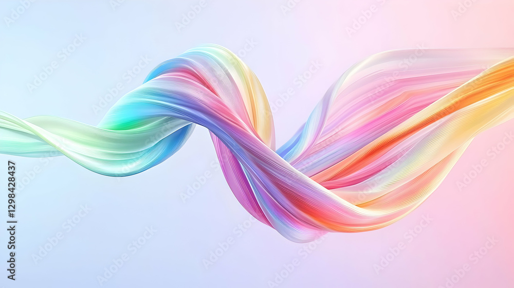 Fototapeta premium Abstract Colorful Digital Wave Motion Design With Gradient Light And Modern Shape