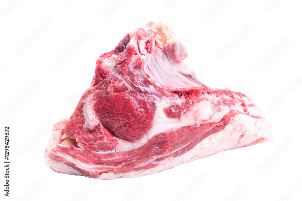 Lamb meat isolated on white background