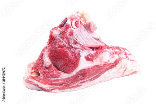 Obraz na płótnie Lamb meat isolated on white background w salonie