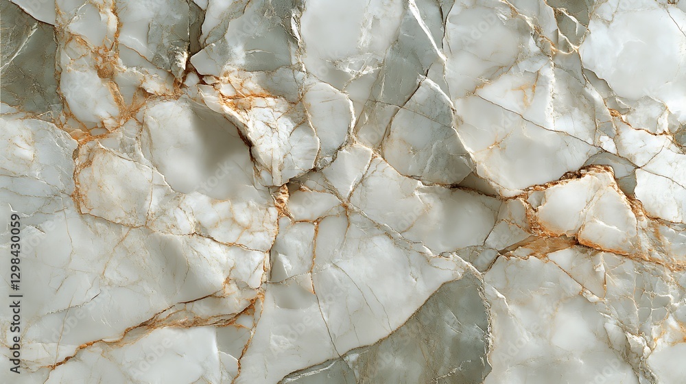 A polished white marble background with golden veins flowing smoothly in circular patterns. A polished white marble background with golden veins flowing smoothly in circular patterns.