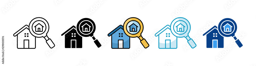 Property Search Icon Set Multiple Style Collection Property Search Icon Set Multiple Style Collection