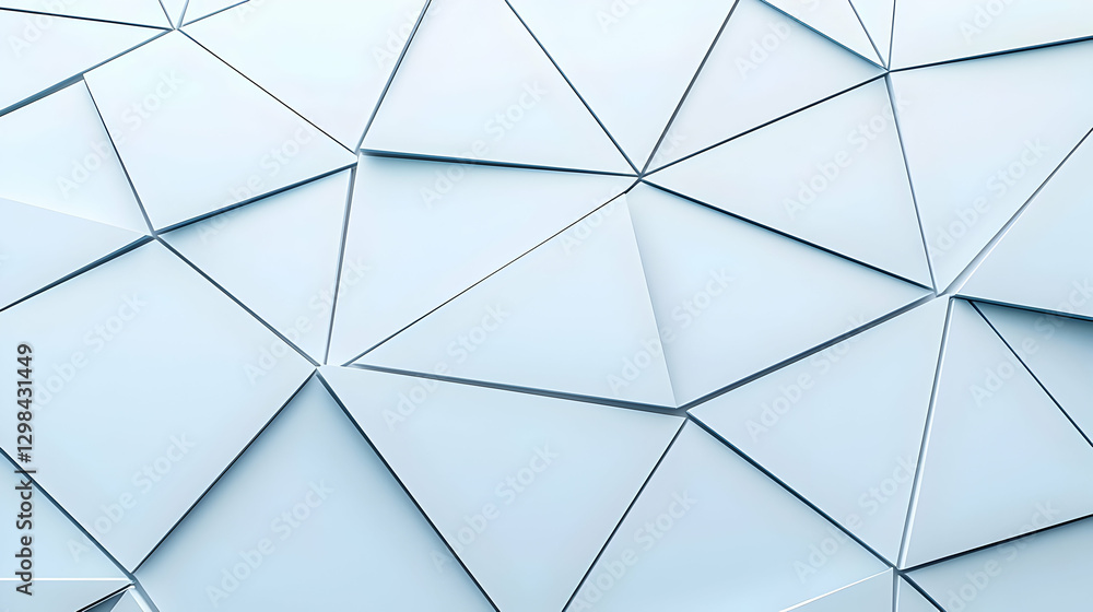 Abstract Geometric Pattern In Shades Of Blue With Triangular Facets and Lines Abstract Geometric Pattern In Shades Of Blue With Triangular Facets and Lines