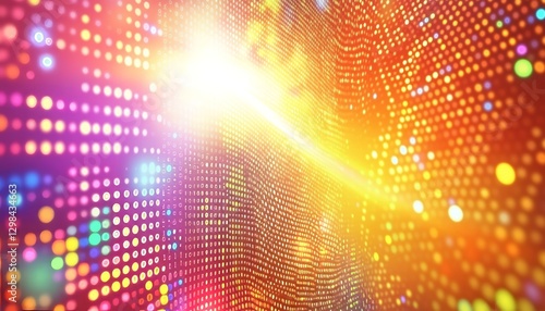 Wallpaper Mural Abstract Colorful Lights Background, Multicolored Shining Circles Pattern Background. Torontodigital.ca