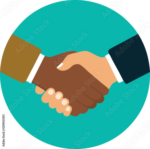 Handshake icon. Shake hands, agreement, good deal, partnership concepts.