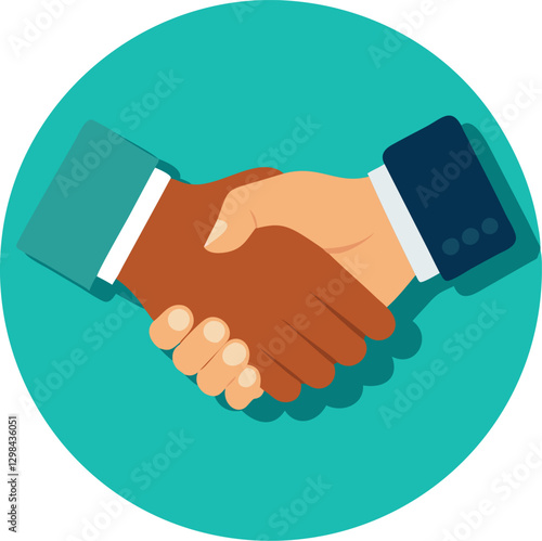 Handshake icon. Shake hands, agreement, good deal, partnership concepts.