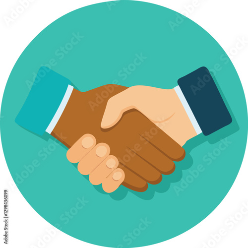 Handshake icon. Shake hands, agreement, good deal, partnership concepts.