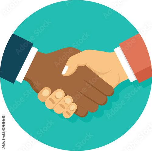 Handshake icon. Shake hands, agreement, good deal, partnership concepts.