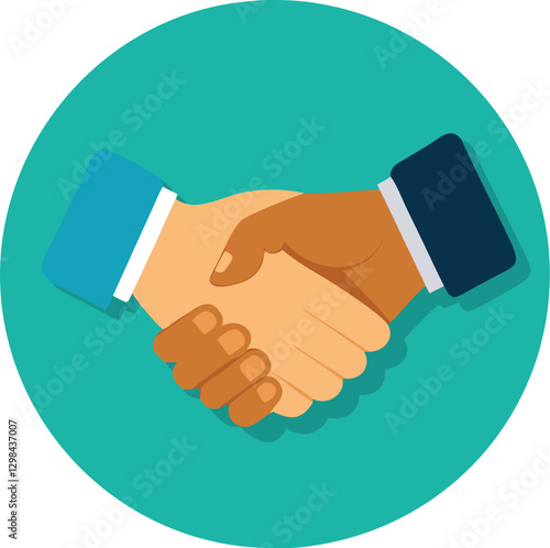 Handshake icon. Shake hands, agreement, good deal, partnership concepts.