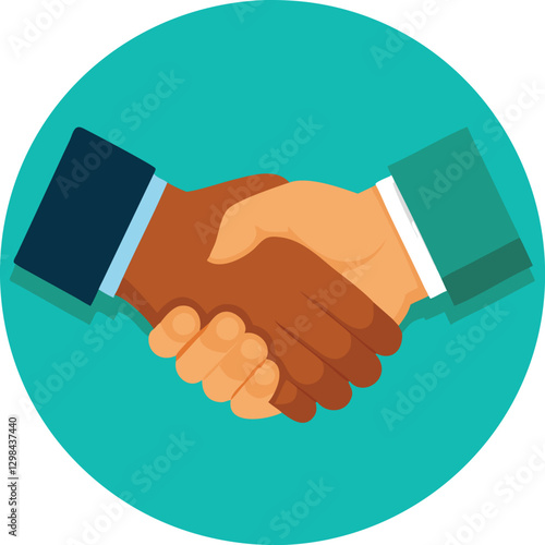 Handshake icon. Shake hands, agreement, good deal, partnership concepts.