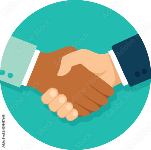 Handshake icon. Shake hands, agreement, good deal, partnership concepts.