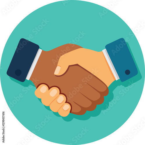Handshake icon. Shake hands, agreement, good deal, partnership concepts.