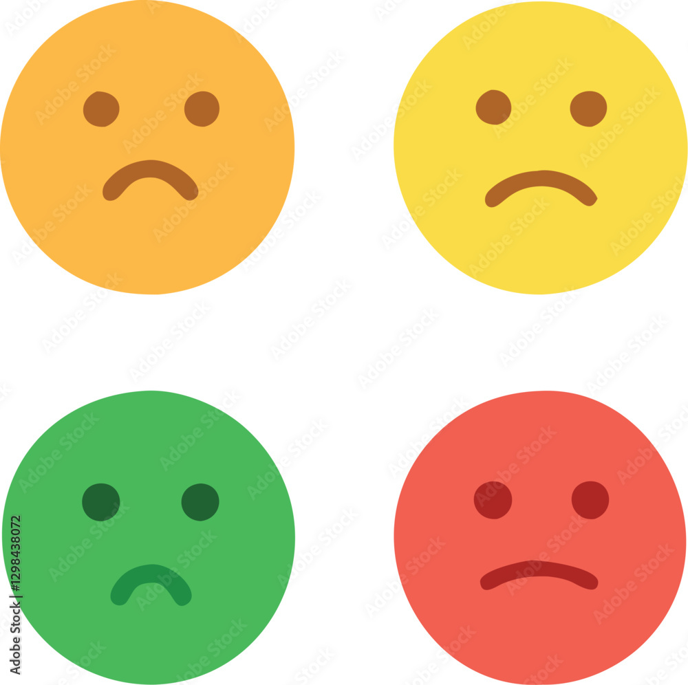 Three smileys green, yellow and red. Three smileys green, yellow and red.