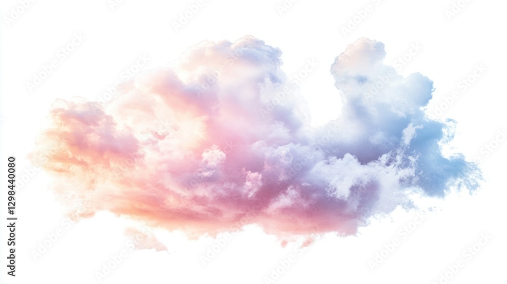 Fototapeta premium Cloud sky pastel illustration.