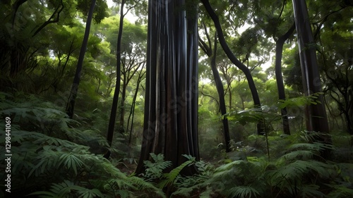 Striking African Blackwood Tree Standing Tall in a Peaceful Woodland Setting