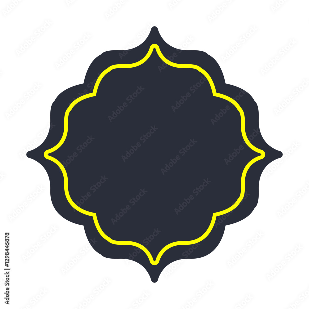 Ramadan Border Decoration on White Background. Vector Illustration.