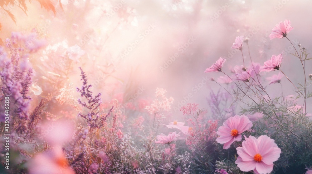 Enchanted Sunrise Meadow: A Dreamlike Floral Fantasy Enchanted Sunrise Meadow: A Dreamlike Floral Fantasy