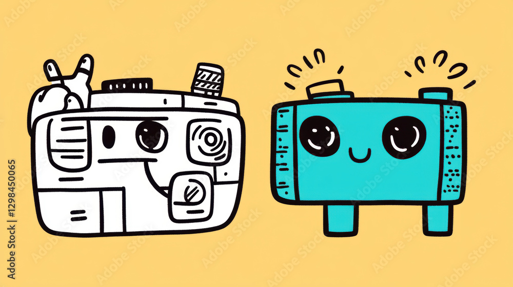 Obraz premium Documentary, A hand-drawn illustration of chaos, high fidelity, suitable for documentary or creative projects.