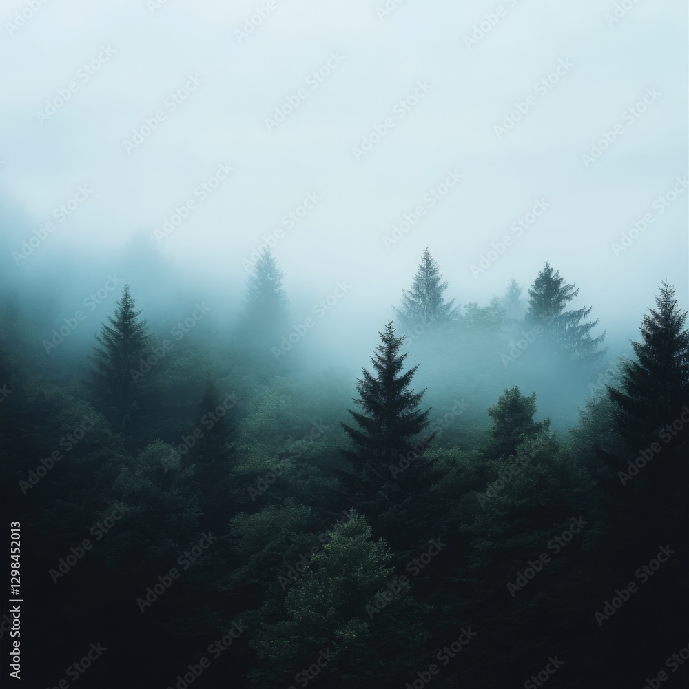 Foggy Forest Landscape Foggy Forest Landscape