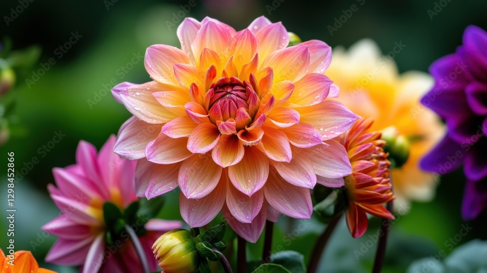 beautiful dahlias in full bloom beautiful dahlias in full bloom
