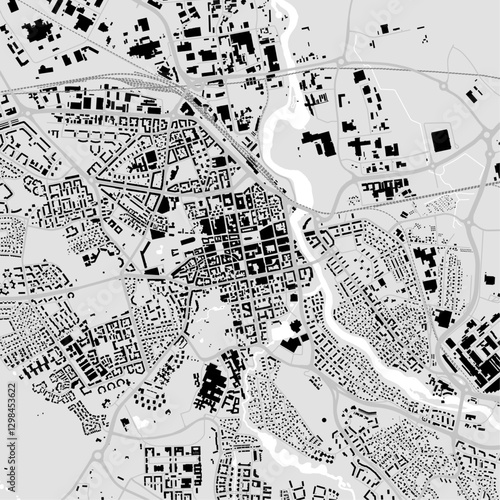 Fényképezés Map of Orebro, Sweden