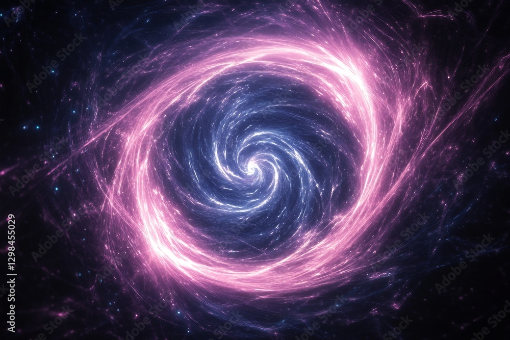 Obraz premium glowing spiral fractals with cybernetic design