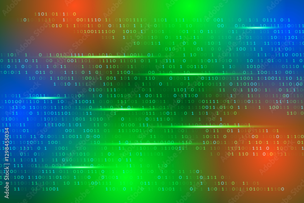 Fototapeta premium Digital futuristic binary code number background