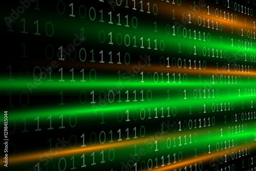 Futuristic binary code numbers digital data technology background