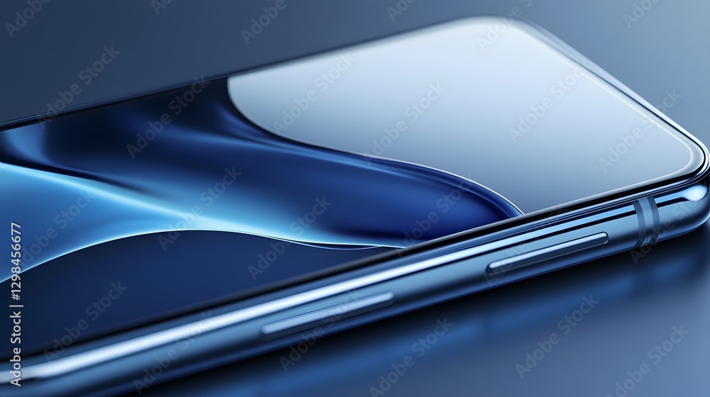 A close up view of a modern smart phone device A close up view of a modern smart phone device