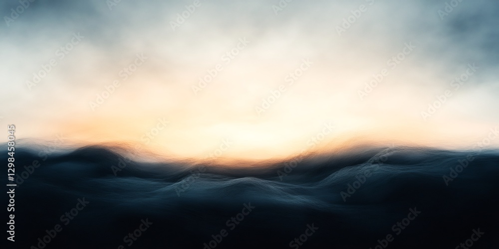 Fototapeta premium abstract digital mist merging with soft light motion