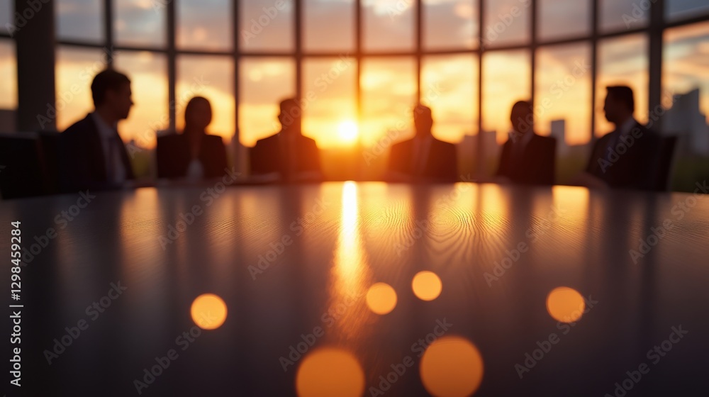 Business Meeting at Sunset Business Meeting at Sunset