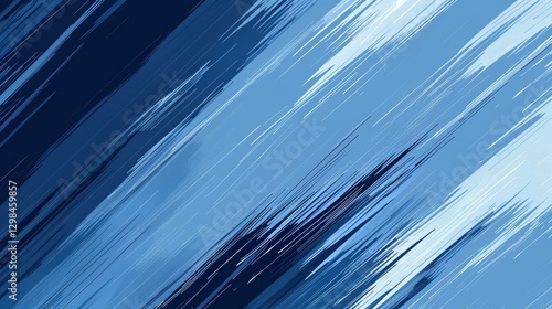 Abstract diagonal brushstrokes of blue and dark colors photo