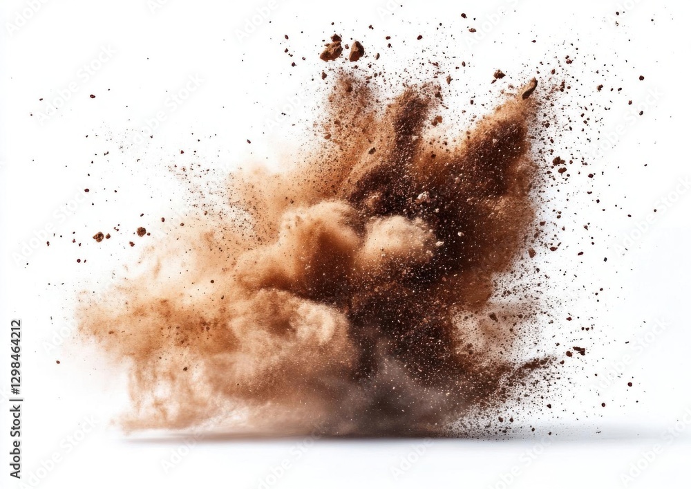Sandy particles isolated on a white background Sandy particles isolated on a white background