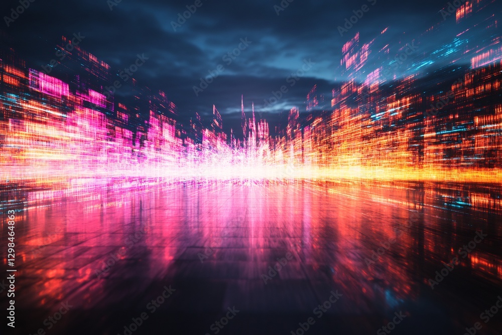 Fototapeta premium neon abstract transparency digital background
