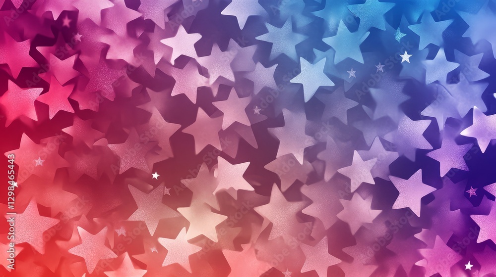 Seamless Pattern Stars Scene with Gradient with Overlay Seamless Pattern Stars Scene with Gradient with Overlay