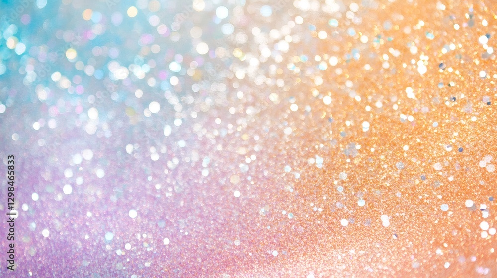 Colorful glitter spreads across a smooth surface creating a shimmering effect in the light Colorful glitter spreads across a smooth surface creating a shimmering effect in the light