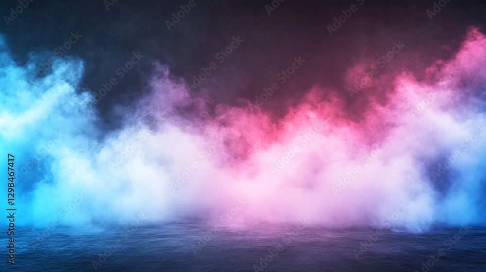 Fototapeta premium vibrant color gradients forming futuristic neon mist