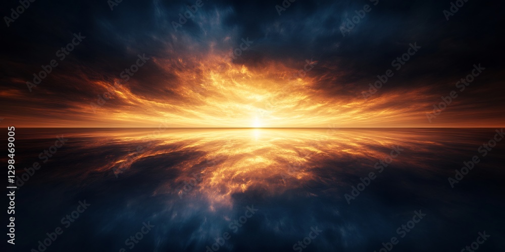 Fototapeta premium neon fractals floating in surreal digital glow