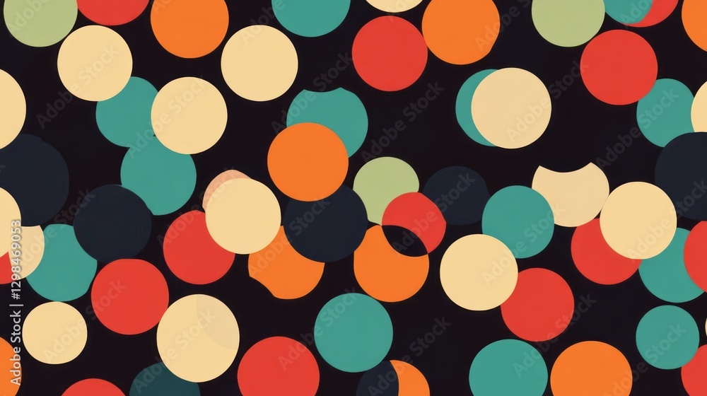 Seamless Pattern Circles View with Bold with Circles Seamless Pattern Circles View with Bold with Circles