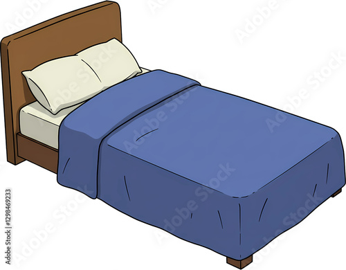 bed with pillow