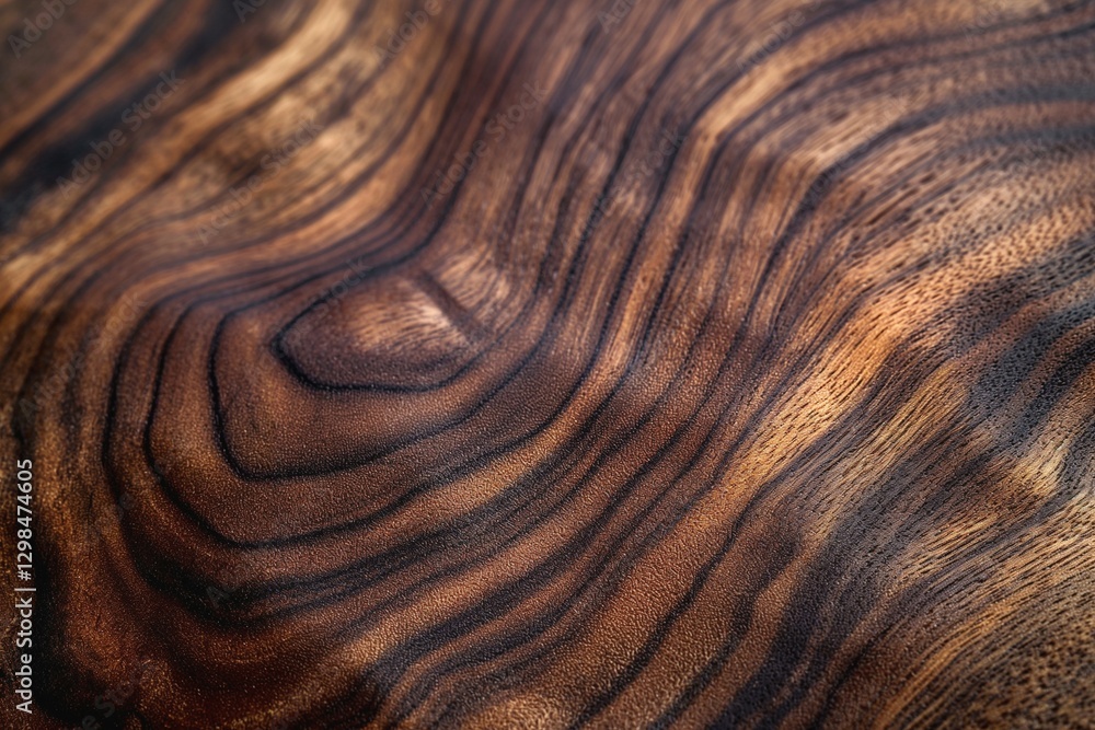 Fototapeta premium Close-up of rich, textured wooden surface showcasing intricate grain patterns and natural hues.