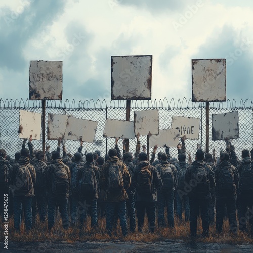 Protest Against Border Control with 