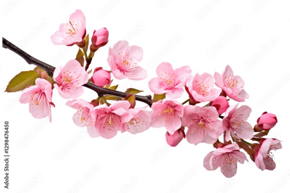 Beautiful pink cherry blossom flowers on a branch blossoms spring cherry blossoms.