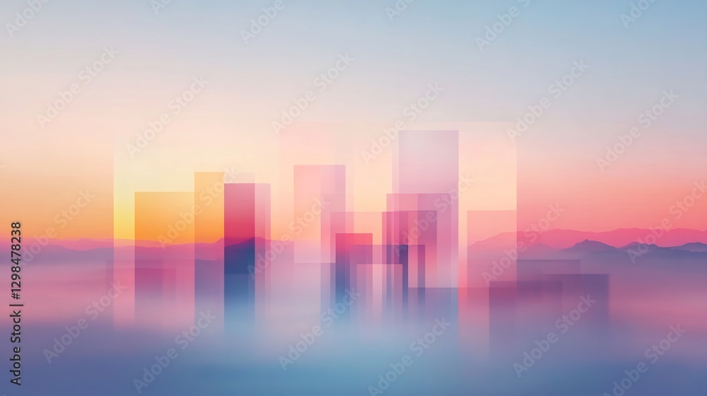 soft futuristic mist blending with abstract transparency soft futuristic mist blending with abstract transparency