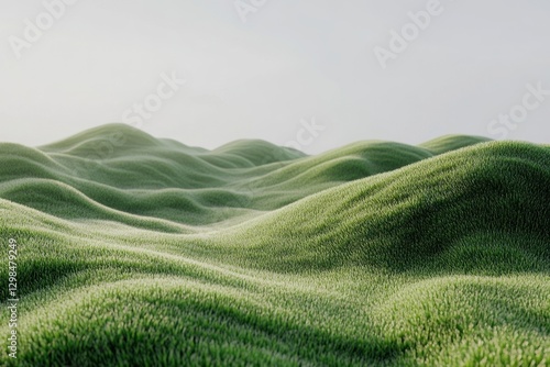 Grassy field hill landscape nature green.