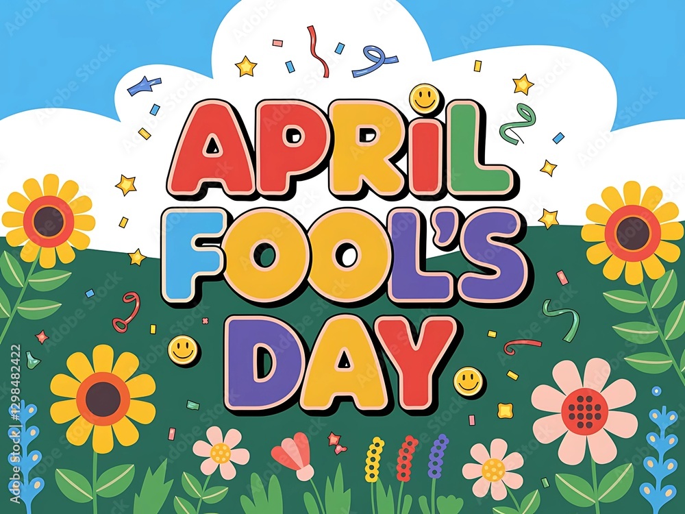 Obraz premium April Fool's Day Fun - Colorful Celebration of Laughter & Pranks .