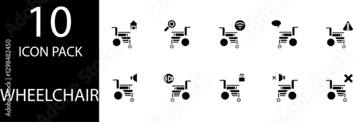 wheelchair Editable  Icon Set
