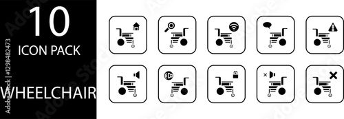 wheelchair Editable  Icon Set
